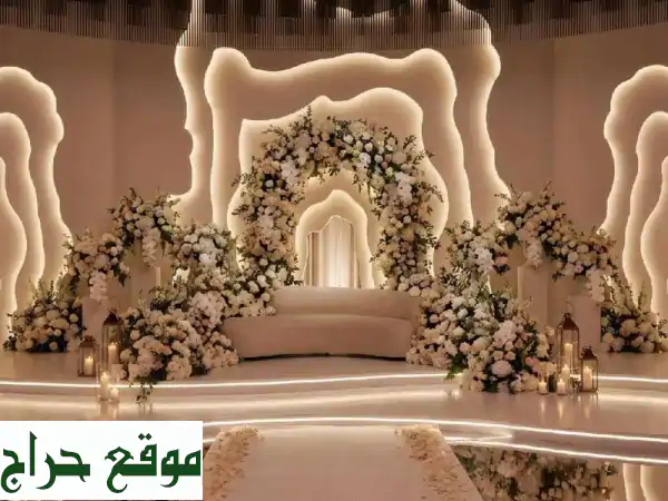 تصميم كوش أفراح: حوّل حلم زفافك لواقع! كوشات فخمة ومخصصة لكل المساحات. 2