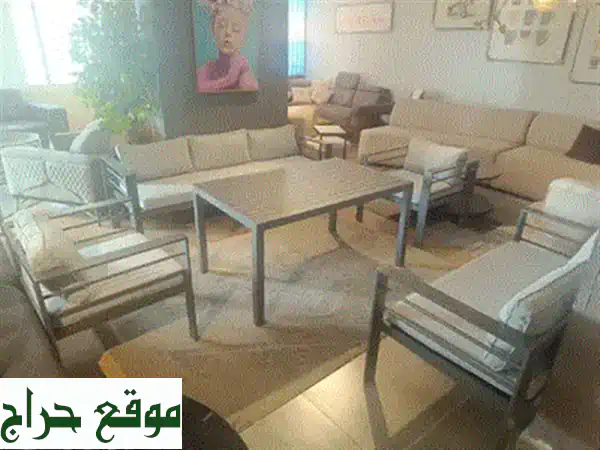 طقم ألمنيوم فاخر للحدائق والشرفات | مقاوم للشمس والشتاء بجودة مستوردة عالية 4