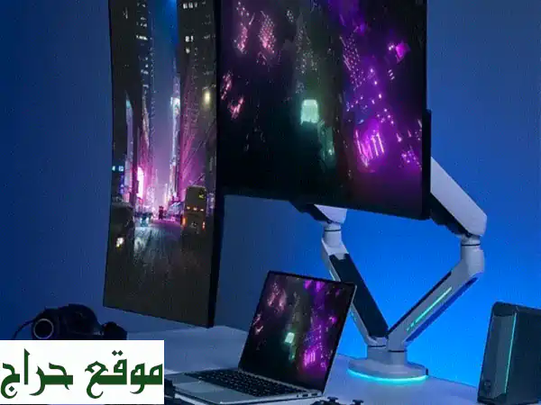 وفر أكثر من 60%! ذراع شاشة مزدوج RGB جديد AVLT DM83-1 (40 د.ب) - لبيئة لعب وعمل احترافية!