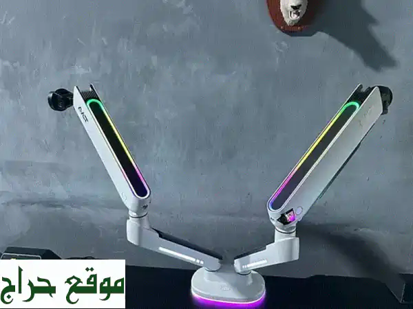 وفر أكثر من 60%! ذراع شاشة مزدوج RGB جديد AVLT DM83-1 (40 د.ب) - لبيئة لعب وعمل احترافية! 3