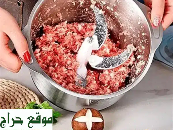 مفرمة طعام كهربائية ستانلس ستيل 2 لتر | 500W لتقطيع اللحوم والخضروات | توصيل مجاني مسقط 2