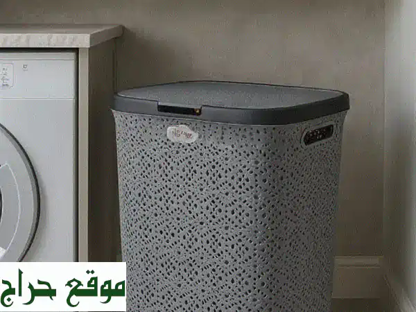 سلة غسيل بلاستيك ثقيلة بغطاء - حجم كبير | تنظيم مثالي للملابس والألعاب | متوفرة الآن بسعر 7$! 2
