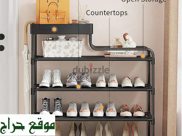منظم أحذية L-Type 4 طبقات: أقصى استغلال للمساحة وتخزين أنيق لأحذيتك ومقتنياتك! 4