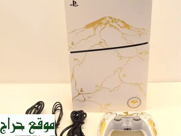 فرصة لا تعوض! Sony PlayStation 5 Slim ذهبي 1TB إصدار Ghost of Yotei المحدود - مجرّب وبحالة ممتازة، شحن UPS سريع من بولندا