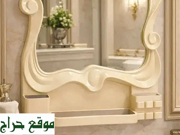 جدّد حمامك بذكاء! ستاند مراية بلاستيك عصري برفوف تخزين – فقط 5$! 2