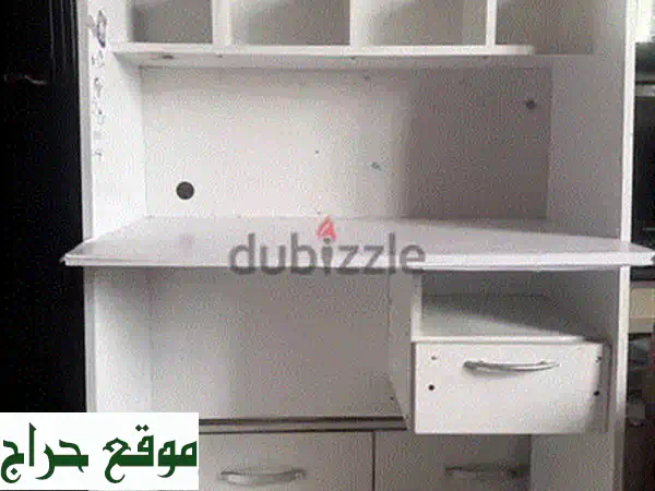 مكتب دراسة أبيض عصري قابل لتعديل الارتفاع | حالة شبه جديدة وسعر مغري! 3
