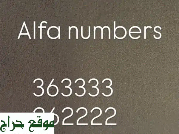 أرقام ألفا الذهبية التوأم للبيع | ميز نفسك بأرقام مميزة وحصرية