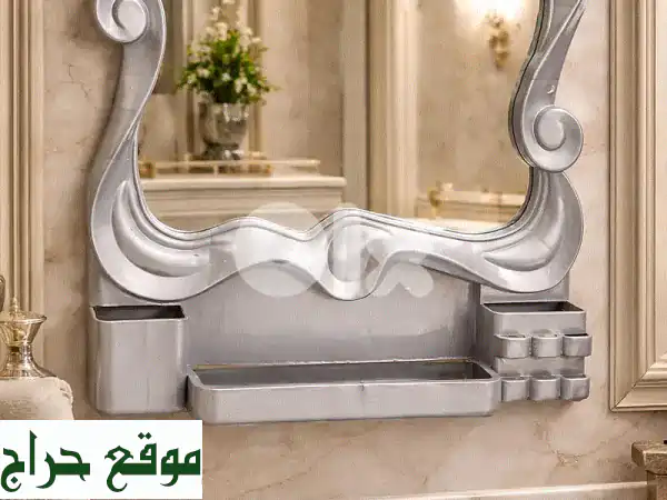 جدّد حمامك بذكاء! ستاند مراية بلاستيك عصري برفوف تخزين – فقط 5$!