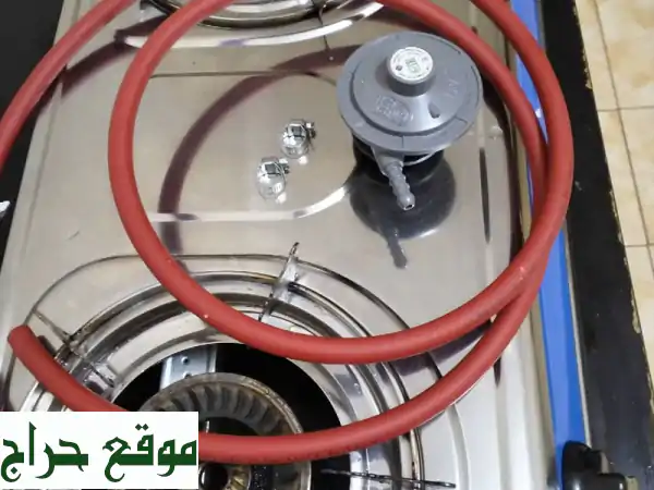 فرصة ذهبية: بوتاجاز مسطح 2 شعلة 'كسر زيرو' بـ 120 فقط! شامل المنظم والخرطوم الجديد!