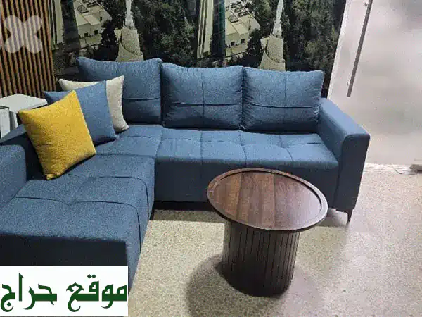 كنب زاوية عصري 2 متر مع بوف متحرك | راحة وأناقة لمنزلك 2