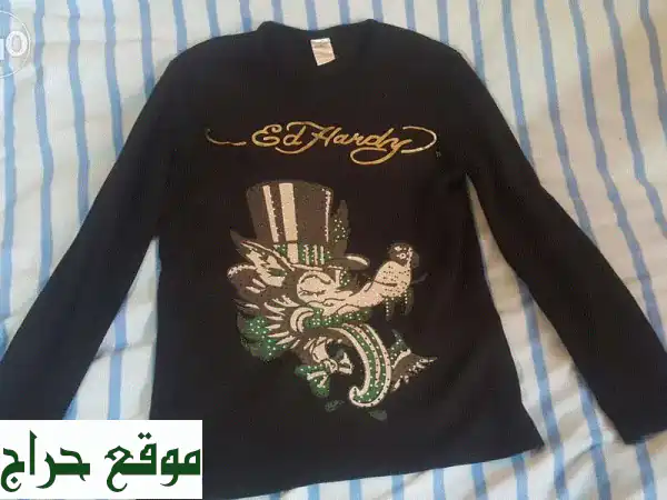 ⚡️ بلوزة ED HARDY قطن للجنسين (S-M) | جديد كالزيرو بحالة ممتازة - فرصة لا تعوض! 4