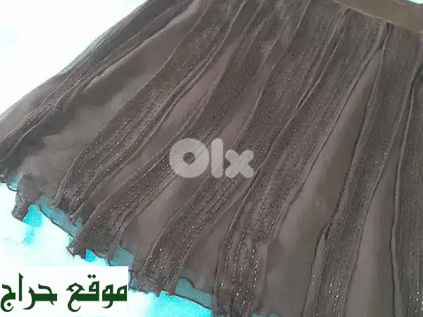 تألقي بتنورة CCDK الأنيقة مقاس 40 | سحر الشيفون المطرز بالخرز لمناسباتك الخاصة