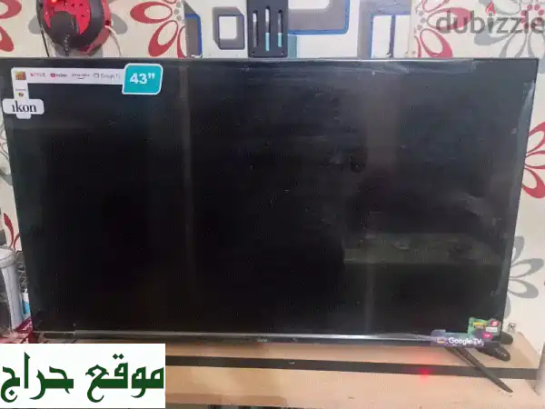 🔥 فرصة لا تفوت! تلفزيون iKon جوجل سمارت 43 بوصة - بحالة ممتازة | بيع عاجل 35 د.ب! 2