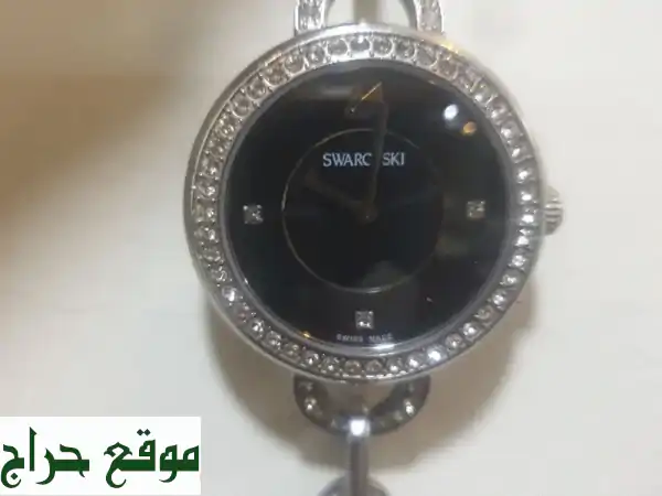 ساعة يد سواروفسكي نسائية أصلية 💎 كريستال وألماس داخلي - لو أسود فخم | 1000 ريال 2