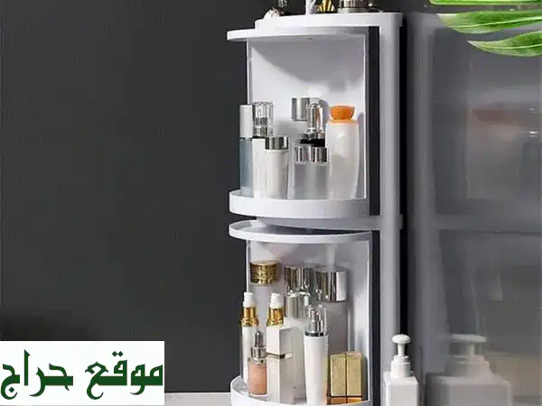 وداعاً لفوضى الحمام! منظم الزاوية الدوار 360°: حماية فائقة لمستحضراتك ومساحة مضاعفة بلا حفر 2