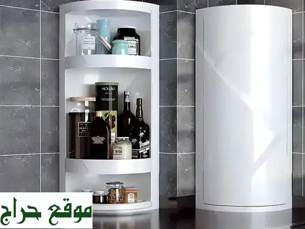 وداعاً لفوضى الحمام! منظم الزاوية الدوار 360°: حماية فائقة لمستحضراتك ومساحة مضاعفة بلا حفر