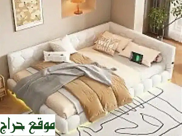 استمتع بنوم الأحلام! سرير مزدوج أبيض بإضاءة LED غير مباشرة – لمسة فنية لغرفة نومك 4