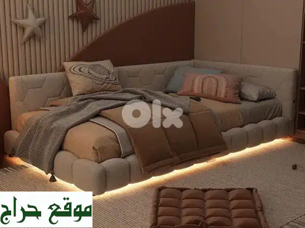 استمتع بنوم الأحلام! سرير مزدوج أبيض بإضاءة LED غير مباشرة – لمسة فنية لغرفة نومك 2