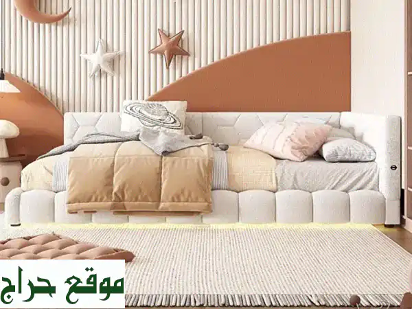 استمتع بنوم الأحلام! سرير مزدوج أبيض بإضاءة LED غير مباشرة – لمسة فنية لغرفة نومك 3