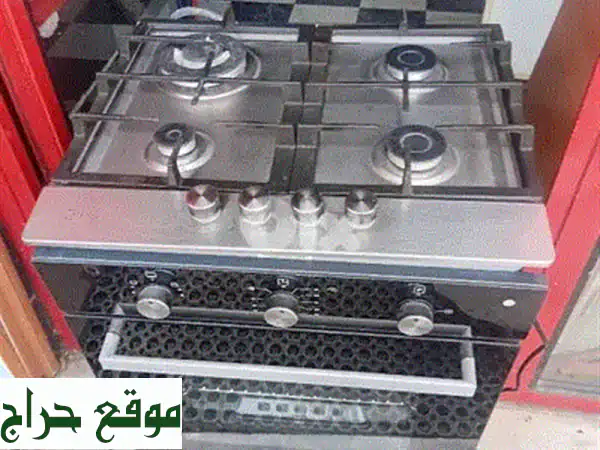 فرن غاز فريش 5 شعلات مصري 80x60 سم | إشعال ذاتي وشواية وتايمر (جديد) 4