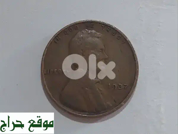 تحفة تاريخية نادرة: عملة سنت لينكولن القمح 1937 الأمريكية الأصلية - إضافة لا تُقدّر بثمن لمجموعتك!