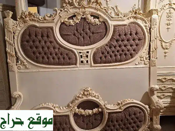 غرفة نوم لون عاجي خشب زين حفر يد فخمة ومميزة مصرية كاملة متكاملة