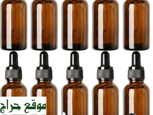 عبوات زجاج كهرمان بقطارة | حماية UV لزيوت وسيروماتك | 30 و 100 مل 4