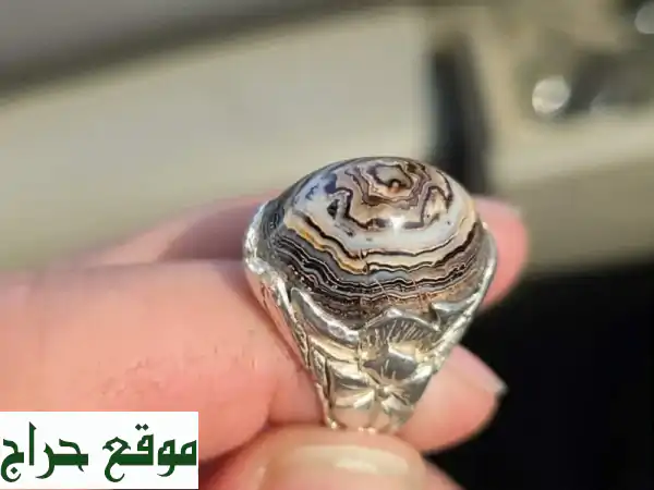 خاتم عقيق سليماني نادر بلفظ الجلالة 'الله' | تحفة روحانية فريدة للبيع بأعلى قيمة 3