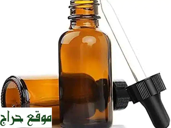 عبوات زجاج كهرمان بقطارة | حماية UV لزيوت وسيروماتك | 30 و 100 مل