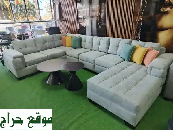 ركنة زاوية مودرن 'ميدو' 3x3م: أناقة، راحة وجودة استثنائية (اسفنج اكسترا)