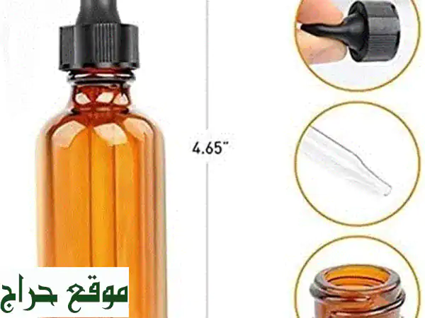 عبوات زجاج كهرمان بقطارة | حماية UV لزيوت وسيروماتك | 30 و 100 مل 2