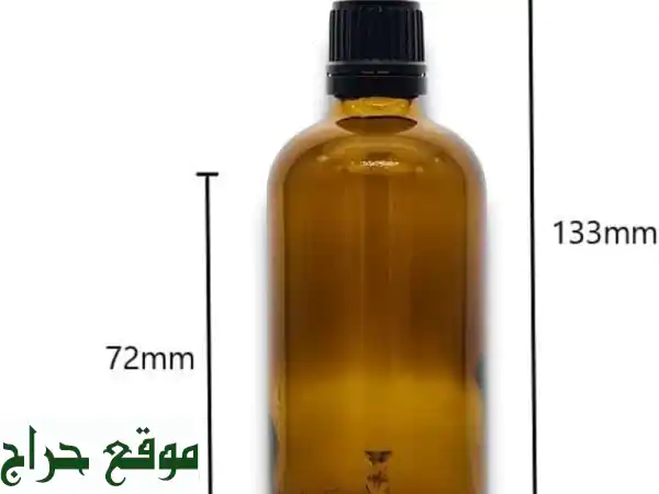 عبوات زجاج كهرمان بقطارة | حماية UV لزيوت وسيروماتك | 30 و 100 مل 3