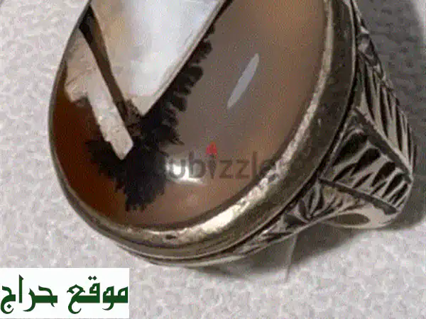 خاتم عقيق يماني أصيل وفضة بحرينية ثقيلة: تحفة رجالية فريدة من نوعها 2