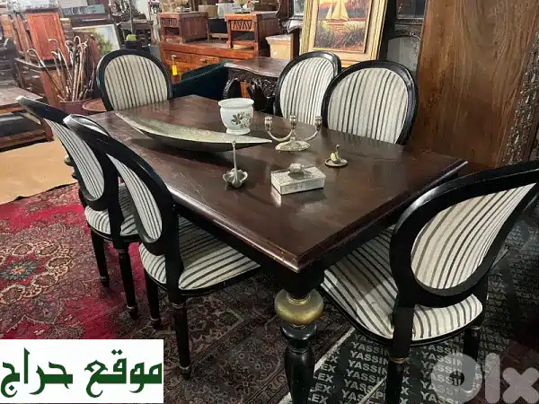 غرفة سفرة خشب مصمت فاخرة مع 6 كراسي | متانة وأناقة لمنزلك 2