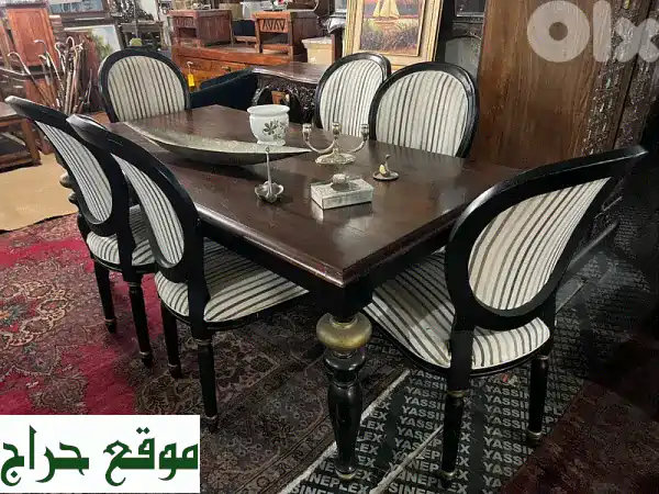 غرفة سفرة خشب مصمت فاخرة مع 6 كراسي | متانة وأناقة لمنزلك 4