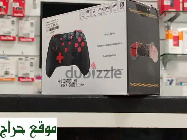 يد تحكم لاسلكية احترافية Nintendo Switch (Pro Controller) | متوافقة مع Switch, Lite, OLED | اهتزاز مزدوج | بسعر 9.5 ر.ع فقط! 2