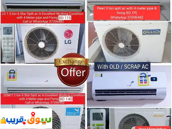 Variety of split & window ac for sale with fixing
