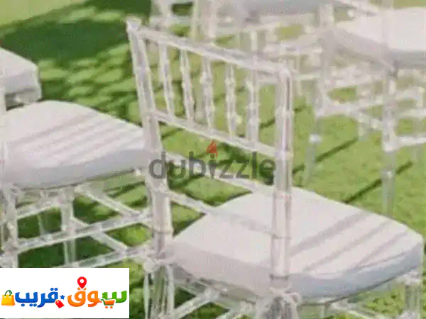 تأجير كراسي اكريليك وزجاج فاخرة في مسقط وعمان | أناقة عصرية لكل مناسباتك!