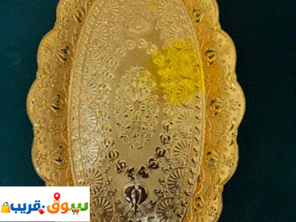 للبيع صواني تقديم جديدة لم تستعمل نهائيا، مطلية ذهب، مقاسات مختلفة 2