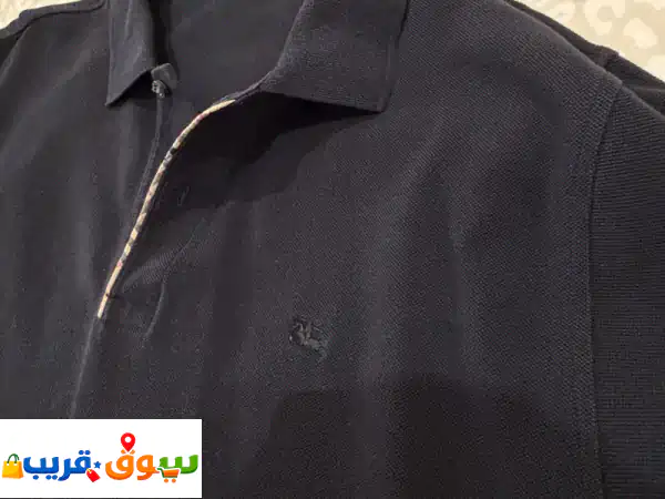 Burberry Black Polo Shirt – XXL – Excellent Condition