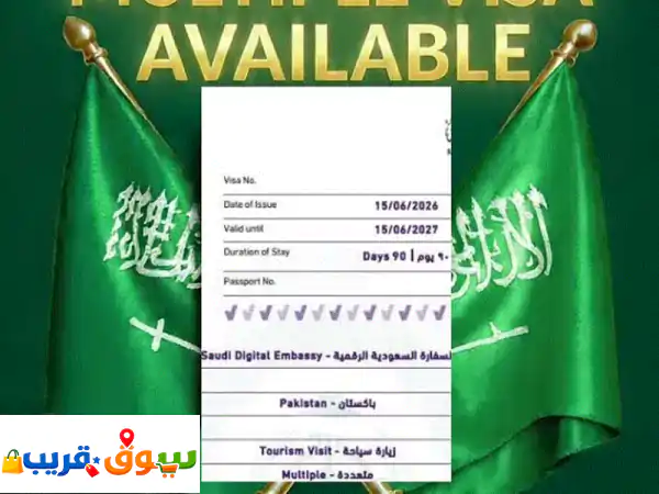 Saudi multiple visa AL MADINA TRAVELS . سفاريات ال مدينة