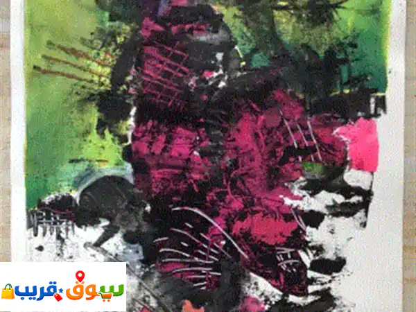 لوحات تشكيلية  الوان اكريلك علي ورق فاب ريانوا  70 cmx50cm  بدون فريم