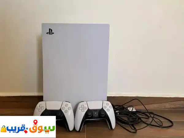 ⚡️ فرصة ذهبية: بلايستيشن 5 ديجيتال (PS5) نظيف جداً + يدتين أصليتين! 🎮
