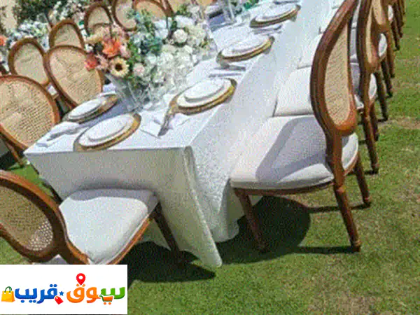 تأجير جميع أنواع الطاولات الطعام والكراسي وخدمات البوفية والسرفيس والكراسي لكل المناسبات والحفلات ... 4