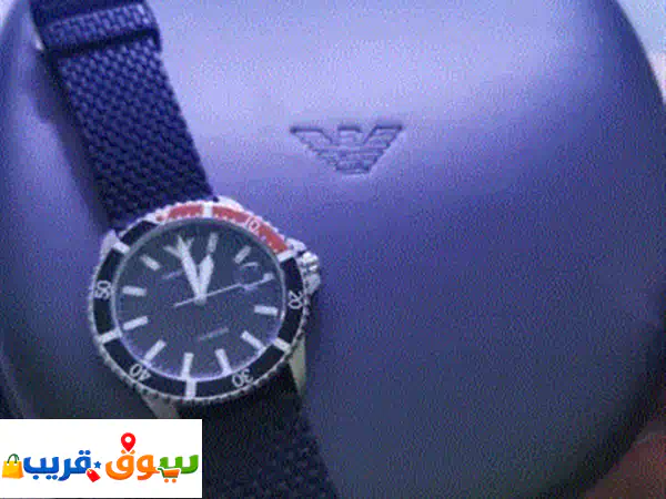 ساعة إمبوريو أرماني غطس تناظرية للرجال  وجه أسود مع سوار سيليكون  الموديل ar 11341. السعر النهائي ...