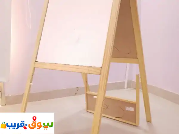 لوح رسم وتخطيط خشبي مزدوج الجوانب للاطفال (ايكيا)