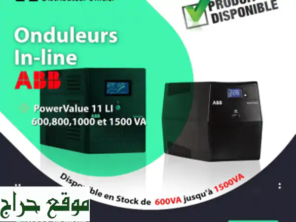 UPS Onduleur In Line mono Marque ABB: 6008001000 & 1500 VA