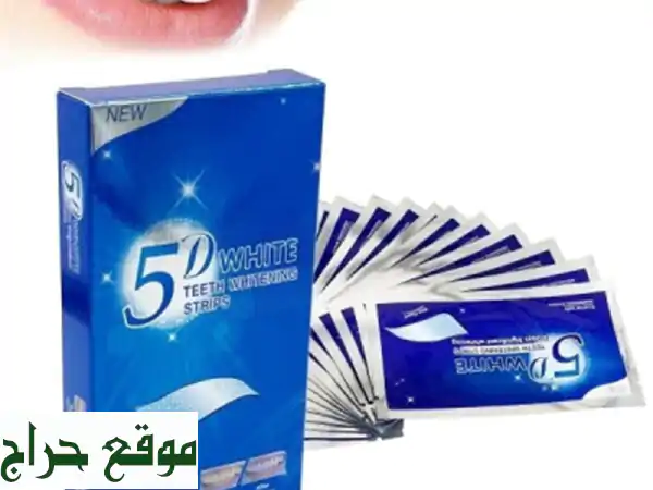 Autocollants de blanchiment des dents 5 D Gel pour dents blanches Bandes de blanchiment des dents