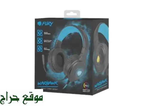 Casque Gaming RGB Fury warhawk Avec fil Noir/ Bleu /USB