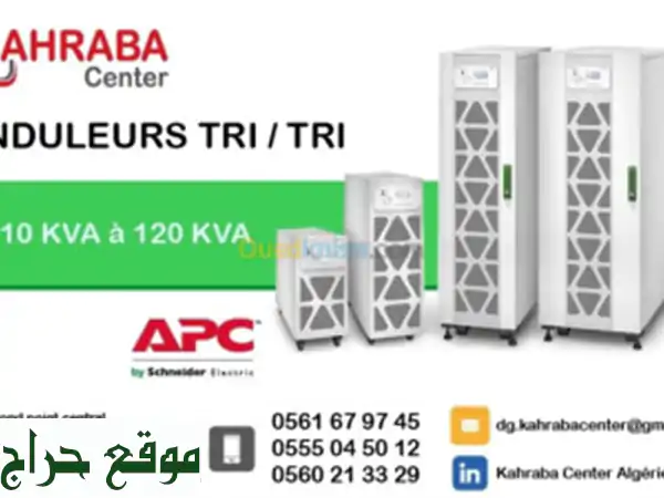 Onduleurs tri/tri de 10 kva à 120 kva